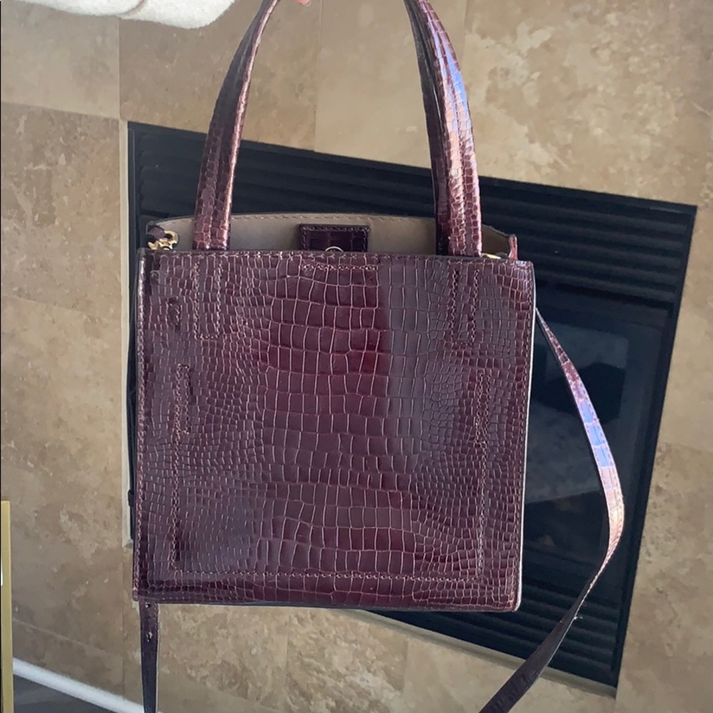 Banana republic croc embossed tote bag